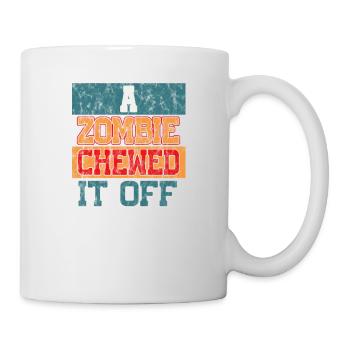 Ein Zombie kaute es ab Künstliches Bein Block - Tasse - Weiß - Rechts