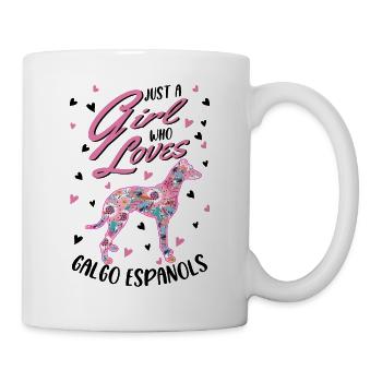 Galgo Espanol Fille Lévrier espagnol Galgo - Mug blanc - blanc - Droite