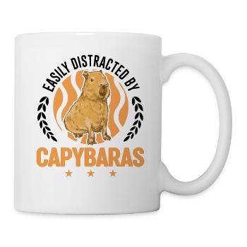 Easily distracted by Capybaras - Tasse - Weiß - Rechts