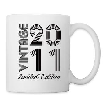 Millésime 2011 Vintage Anniversaire Rétro Vintage - Mug blanc - blanc - Droite