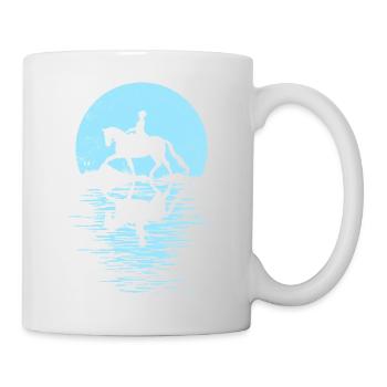 Pferd Reiter Outfit für Mädchen die Pferde lieben - Tasse - Weiß - Rechts