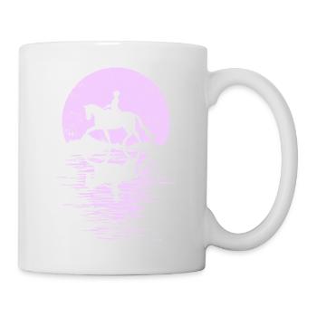 Pferd Reiter Outfit für Mädchen die Pferde lieben - Tasse - Weiß - Rechts