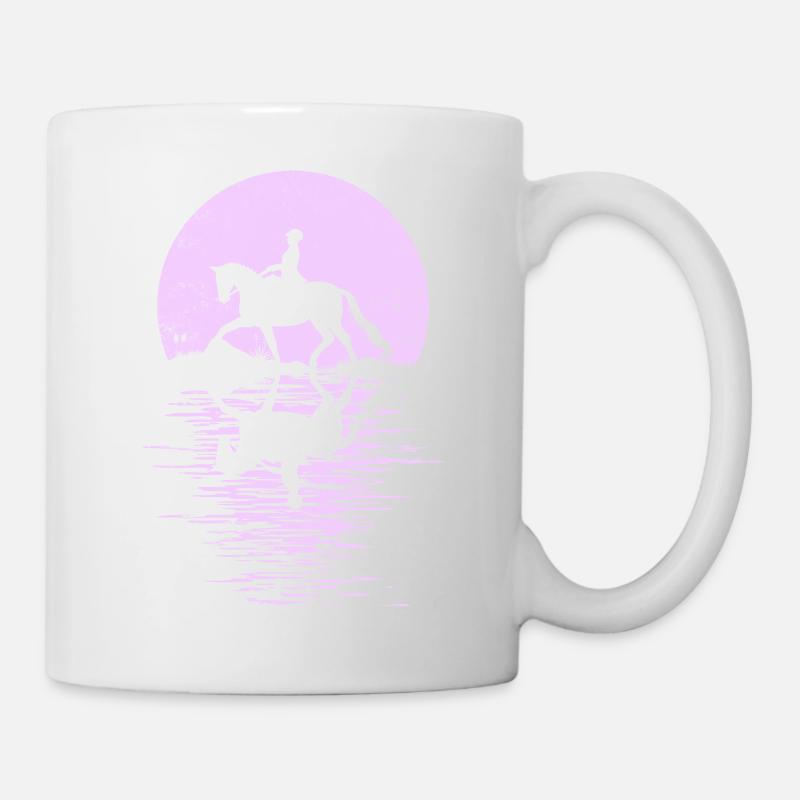 Tenue de cavalier pour les filles qui aiment les chevaux - Mug blanc - blanc