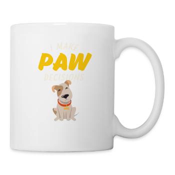 Ich treffe Pfotenentscheidungen, ich treffe schlechte Entscheidungen Hundeliebhaber - Tasse - Weiß - Rechts