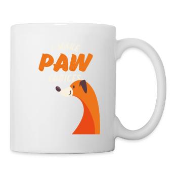 Ich treffe Pfotenentscheidungen, ich treffe schlechte Entscheidungen Hundeliebhaber - Tasse - Weiß - Rechts