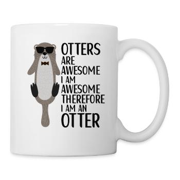 Tenue de loutre Amoureux de la loutre de mer - Mug blanc - blanc - Droite