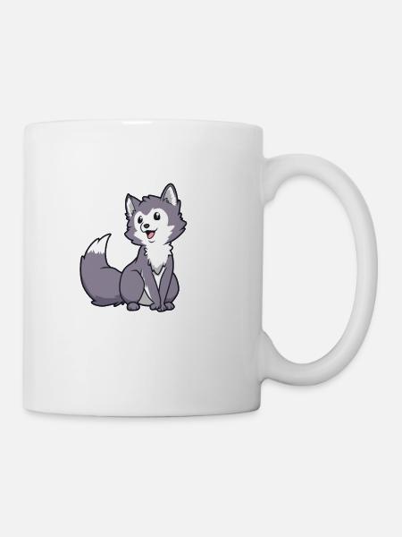 Kawaii Wolf - Tasse - Weiß