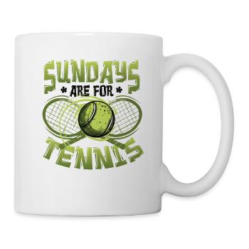 Les dimanches sont pour les joueurs de tennis - Mug blanc - blanc - Droite