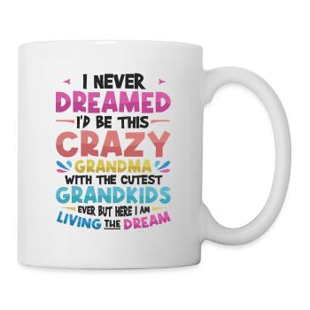 Une grand-mère fière aime ses petits-enfants - Mug blanc - blanc - Droite