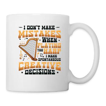 Joueur de harpe, joueur de harpe, harpe - Mug blanc - blanc - Droite