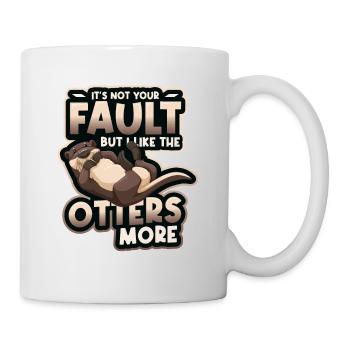 I like the otters more - Otter Pun Sea Otters - Mug - white - Right