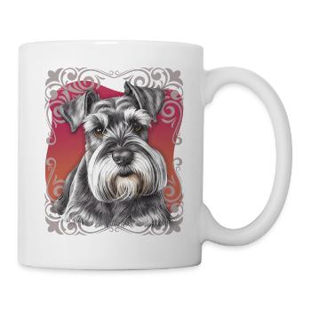 Schnauzer, Schnauzer-Dad, Schnauzer-Mom, Terrier - Tasse - Weiß - Rechts