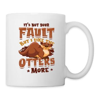 I like the otters more - Otter Pun Sea Otters - Mug - white - Right