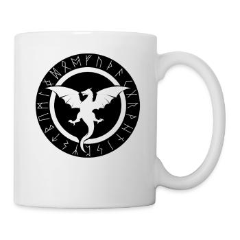 Fafnir Dragon Viking Sigurd Mythologie nordique - Mug blanc - blanc - Droite