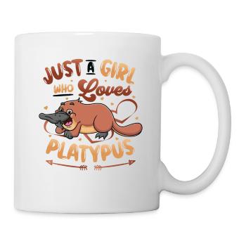 Girls Platypus Lover - Just a girl who loves - Mug - white - Right