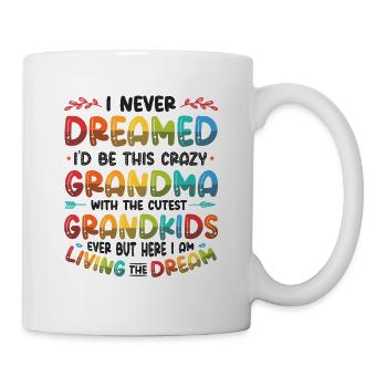 Une grand-mère fière aime ses petits-enfants - Mug blanc - blanc - Droite