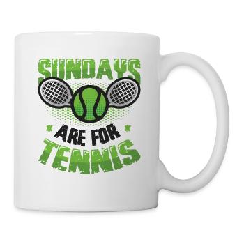 Les dimanches sont pour les joueurs de tennis - Mug blanc - blanc - Droite