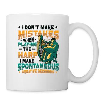 Harfenspieler, Harfenspielerin, Harfe - Tasse - Weiß - Rechts