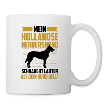Mein Hollandse Herdershond schnarcht lauter - Tasse - Weiß - Rechts