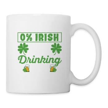 100% Black 0% Irish But I'm still drinking - Mug - white - Right