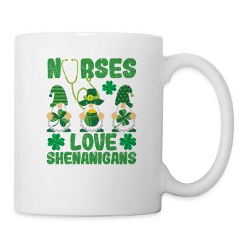 Krankenschwestern Liebe Shenanigans Lustige Zwerge - Tasse - Weiß - Rechts