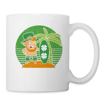 Leprechaun Hawaii Surfing St. Patrick’s Day Hawaii - Mug blanc - blanc - Droite