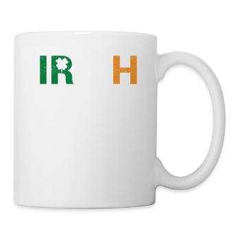 Irland Stolz Lustige Kleeblatt Leprechaun Patriot - Tasse - Weiß - Rechts