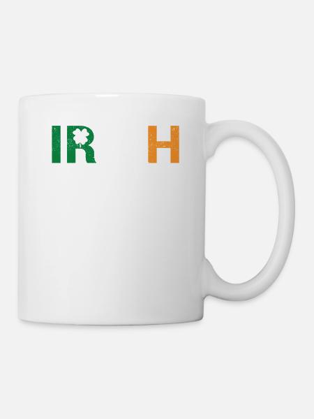 Irland Stolz Lustige Kleeblatt Leprechaun Patriot - Tasse - Weiß
