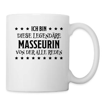 Masseurin Lustig Spruch Massage Masseurin Geschenk - Tasse - Weiß - Rechts