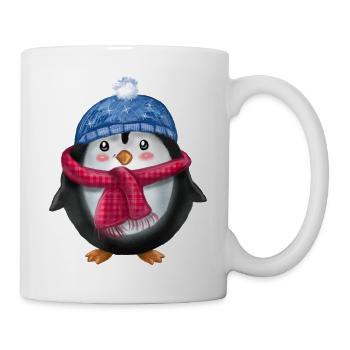 Pinguin - Tasse - Weiß - Rechts
