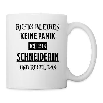 Schneiderin Nähen Witz Spruch Schneiderin Geschenk - Tasse - Weiß - Rechts