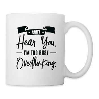Suranalyse du dessin au trait Dessin Overthinker - Mug blanc - blanc - Droite