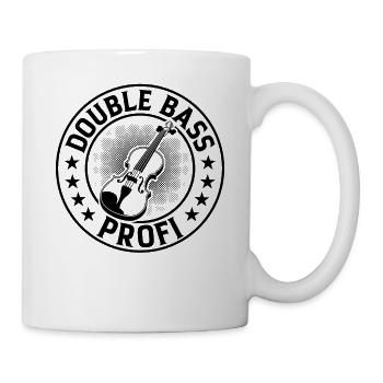 Double Bass Profi - Contrabass Double Bassist - Tasse - Weiß - Rechts