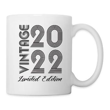 Millésime 2022 Vintage Anniversaire Rétro Vintage - Mug blanc - blanc - Droite