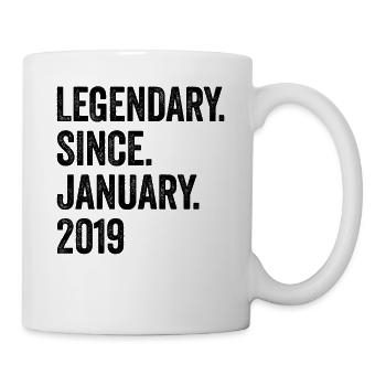 Legendary Since January 2019 4. Geburtstag - Tasse - Weiß - Rechts