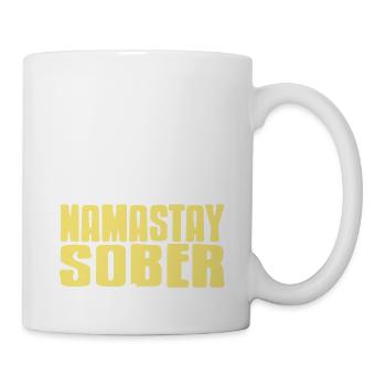 Namastay Sober Rétro Funny Yoga Designs - Mug blanc - blanc - Droite