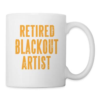 Artiste Blackout à la retraite Retro Vintage Sober - Mug blanc - blanc - Droite