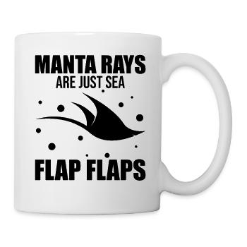 Drôle de raie manta Stingray - Mug blanc - blanc - Droite