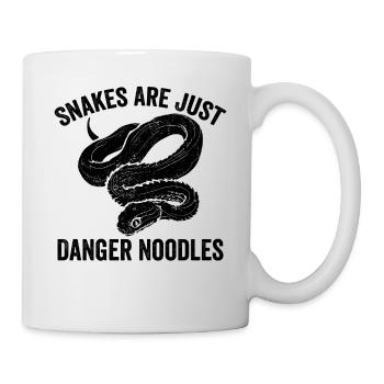 Les serpents drôles ne sont que des nouilles dangereuses - Mug blanc - blanc - Droite