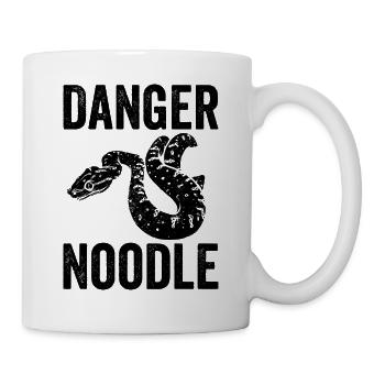 Drôle de nouille de danger serpent - Mug blanc - blanc - Droite