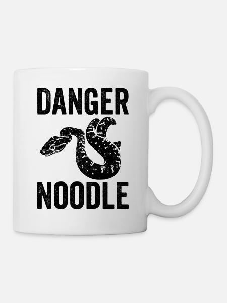 Lustige Schlange Gefahr Nudel - Tasse - Weiß