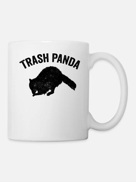 Lustiger Waschbär-Müll-Panda - Tasse - Weiß