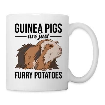 Lustige Meerschweinchen sind einfach pelzige Karto - Tasse - Weiß - Rechts
