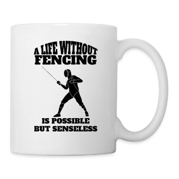 Fechten witziger Spruch Kampfsport lustige Fechter - Tasse - Weiß - Rechts