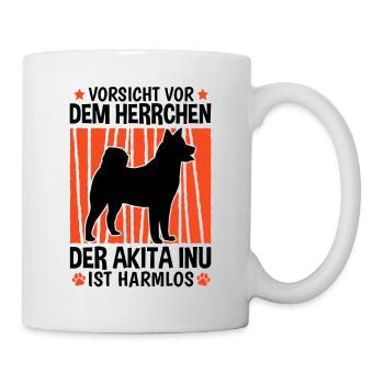 Vorsicht vor dem Herrchen Akita Inu - Tasse - Weiß - Rechts