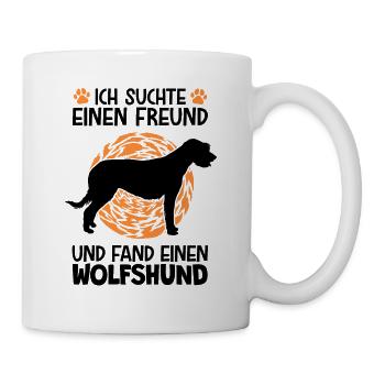 Irischer Wolfshund suchte Freund Wolfhound - Tasse - Weiß - Rechts