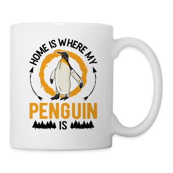 Home is where my penguin is - Mug - white - Right