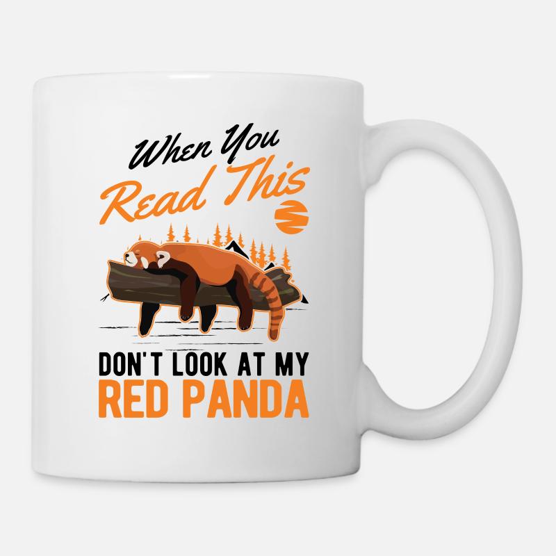 Red Panda Cadeau Chat Ours Panda Rouge - Mug blanc - blanc