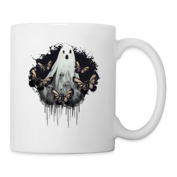 Creepy Scary Eerie Woman Halloween Aesthetic - Mug - white - Right