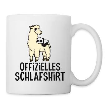 Offizielles Schlafshirt Panda Alpaka Tier - Tasse - Weiß - Rechts